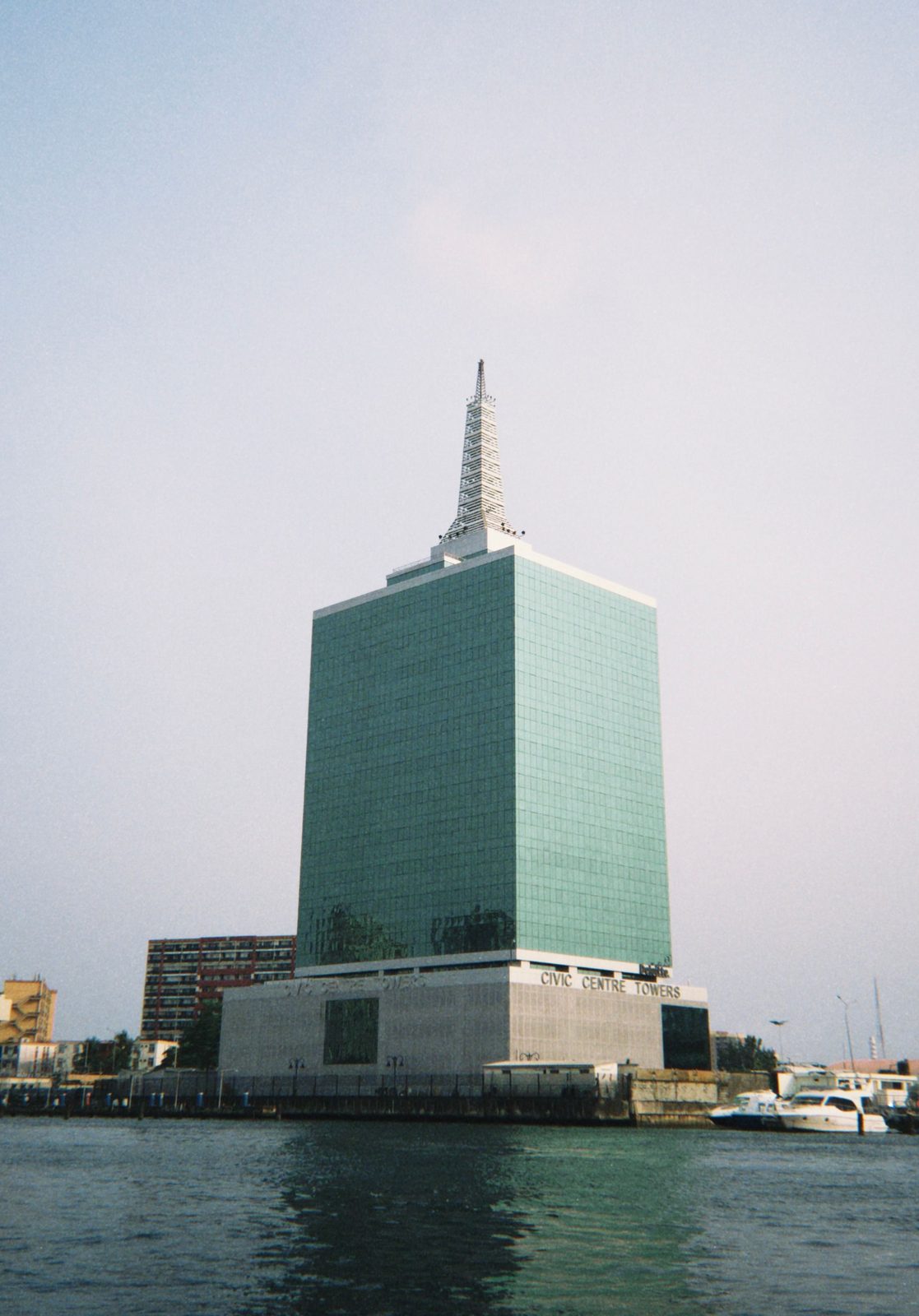 Commercial office tower on the waterfront